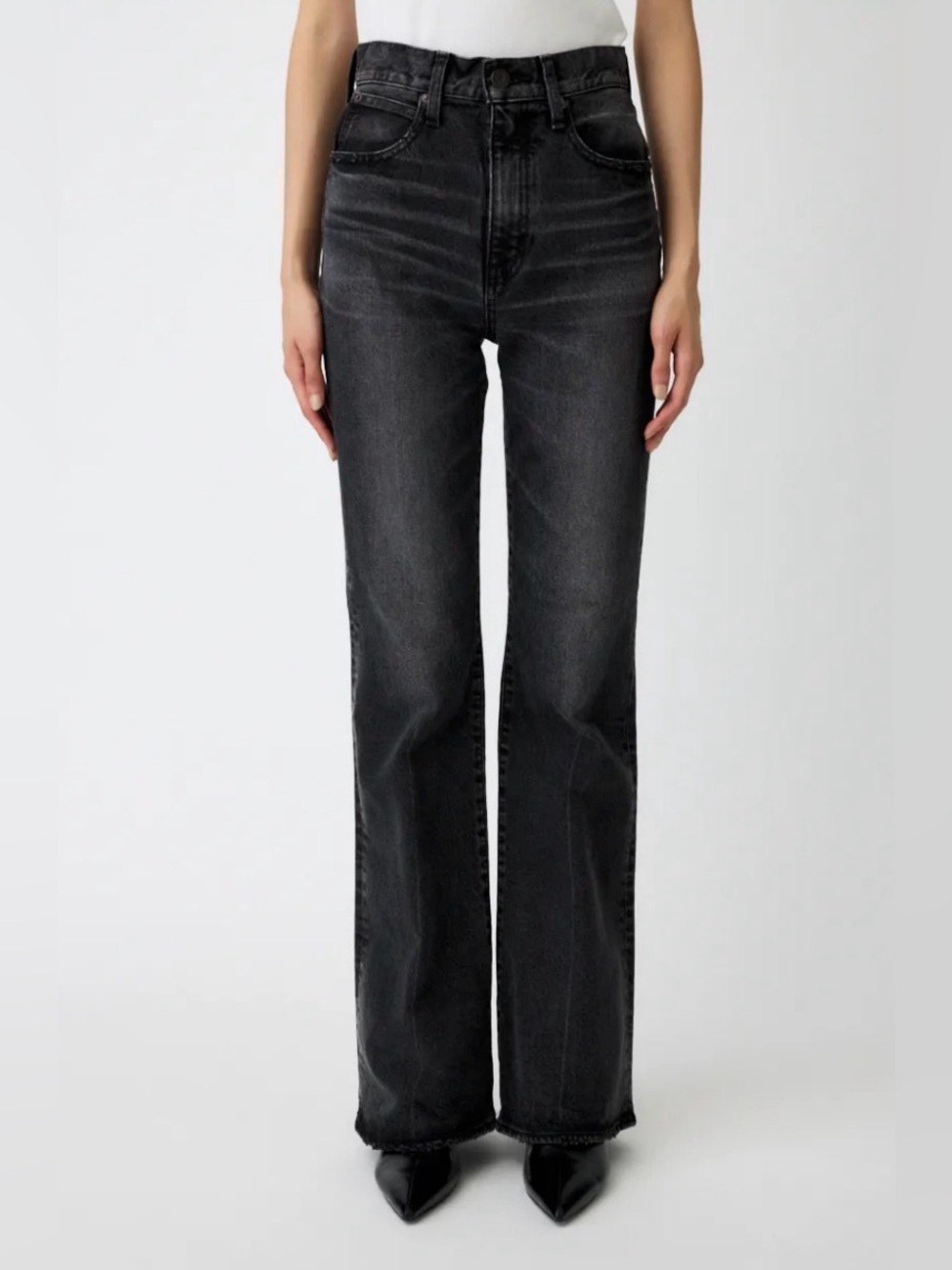 NWT Moussy MVS FLARE (L) Stretch Black Women’s Jeans Size 27 Waist x 34 Inseam